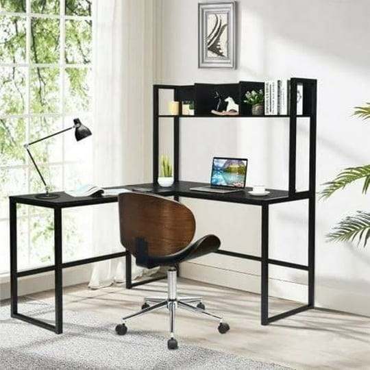 l-shaped-desk-industrial-bookshelf-55-inch-corner-computer-gaming-table-blackchair-not-included-size-1