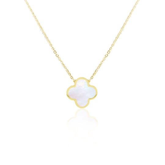 the-lovery-extra-large-mother-of-pearl-single-clover-necklace-white-1