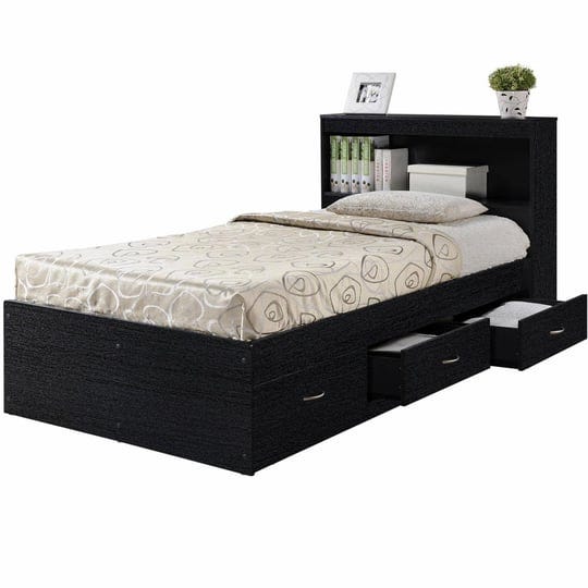 hodedah-twin-size-captain-bed-with-3-drawers-headboard-black-1