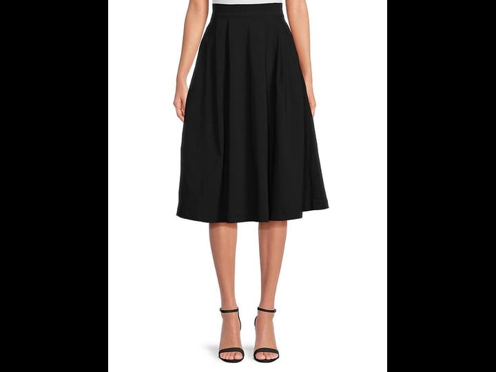 renee-c-womens-box-pleated-midi-skirt-black-size-m-1