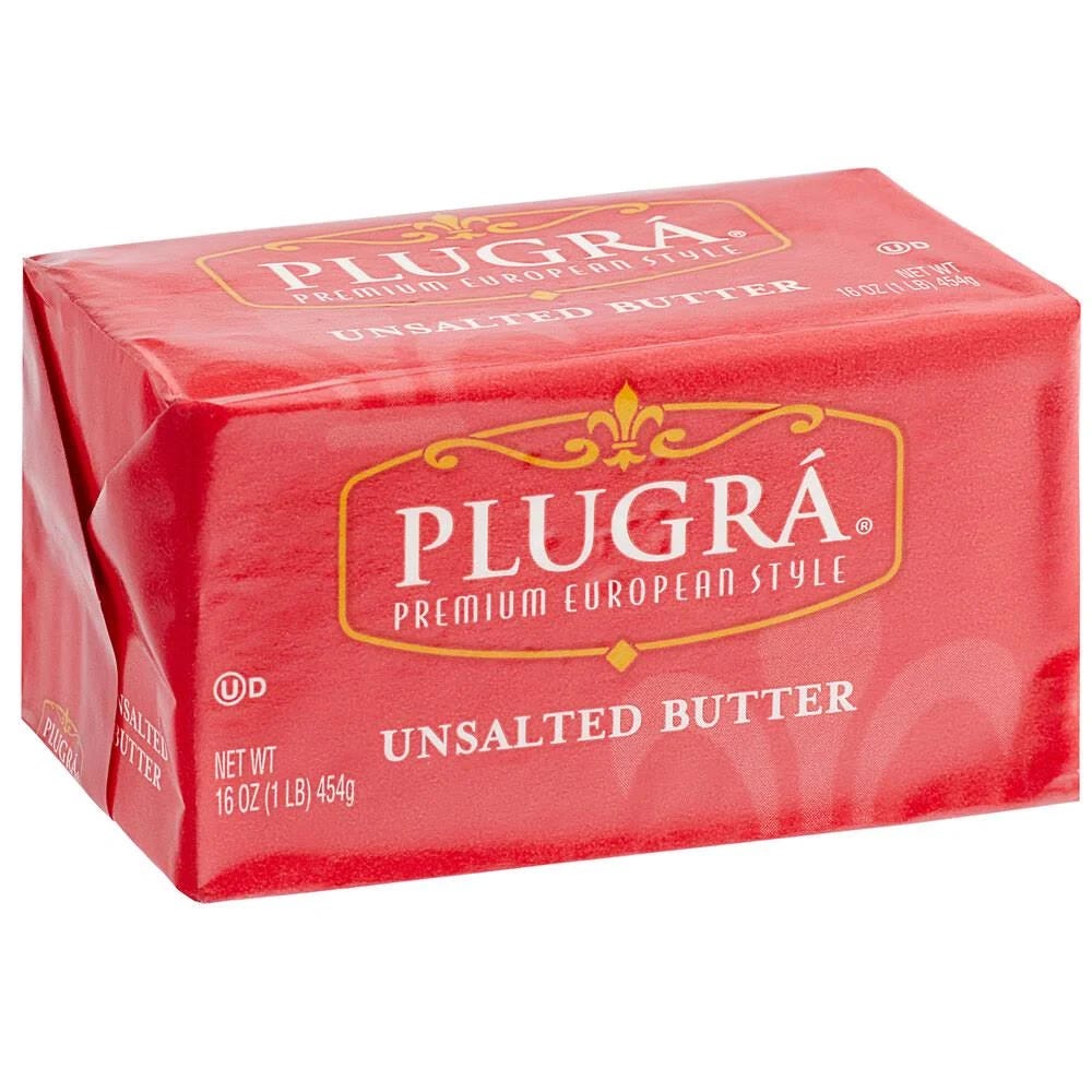 Plugra 1 lb. 82% Unsalted European Butter - 36/Case | Image