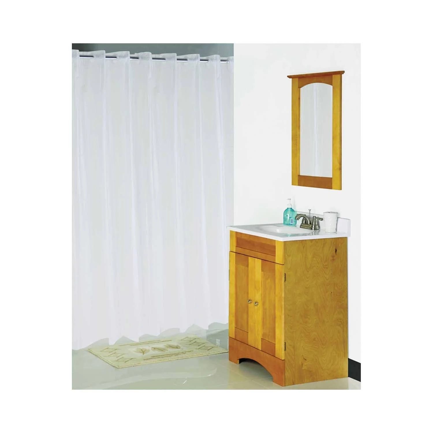 Waterproof Hookless Frost Shower Curtain | Image