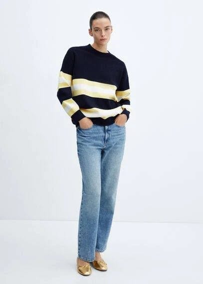 Striped Long Sleeve Sweater from Mango | Image