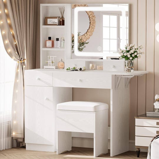 likimio-vanity-desk-with-drawers-led-lighted-mirror-power-outlet-cabinet-storage-stool-stylish-bedro-1
