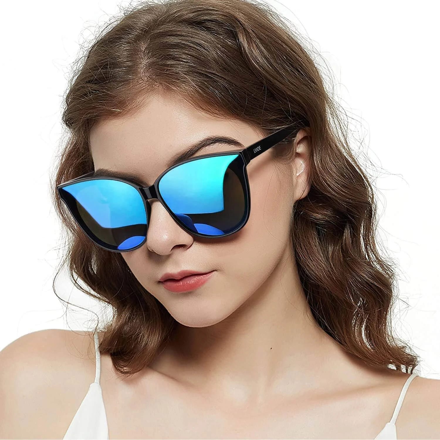 Polarized Oversized Mirrored Sunglasses for Women - Excellent UV Protection and Fashionable Design | Image