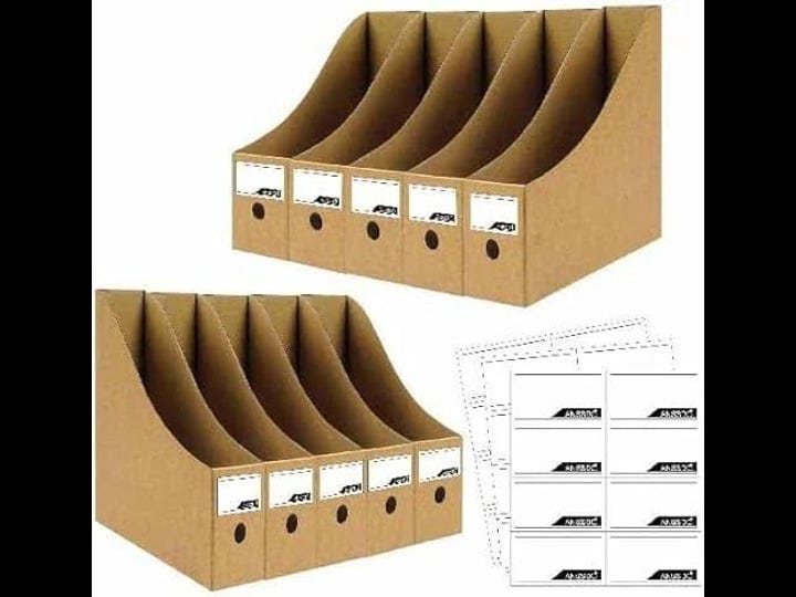 anssdo-12-pack-brown-cardboard-magazine-holder-bulk-kraft-magazine-file-holder-magazine-organizer-ma-1