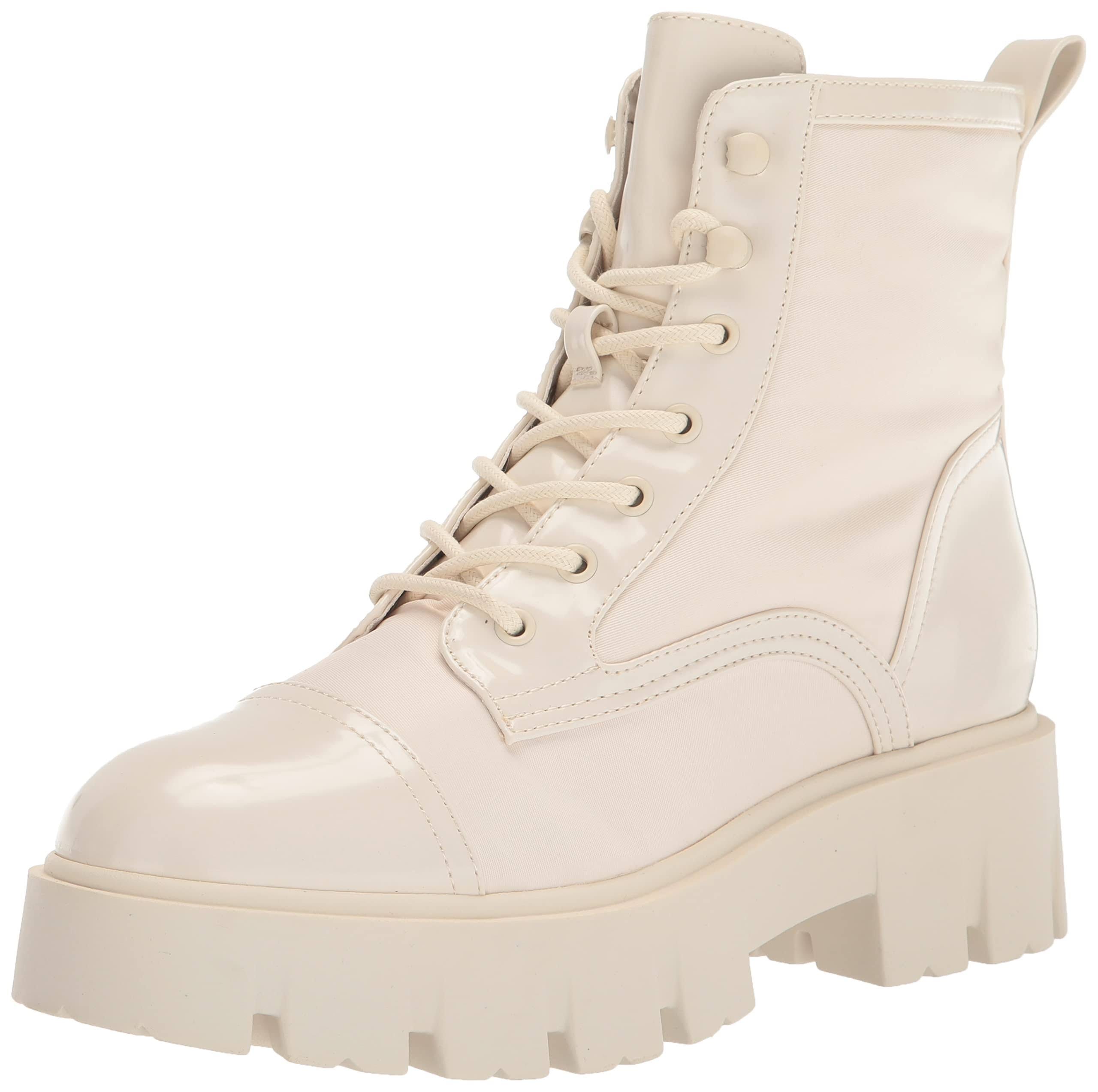 White Nine West Combat Boots for Women | Image