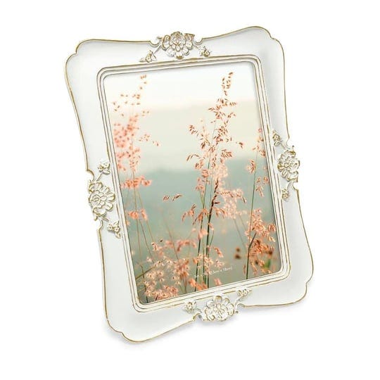 isaac-jacobs-5x7-vintage-inspired-simple-ornate-picture-frame-white-with-gold-edges-horizontal-verti-1