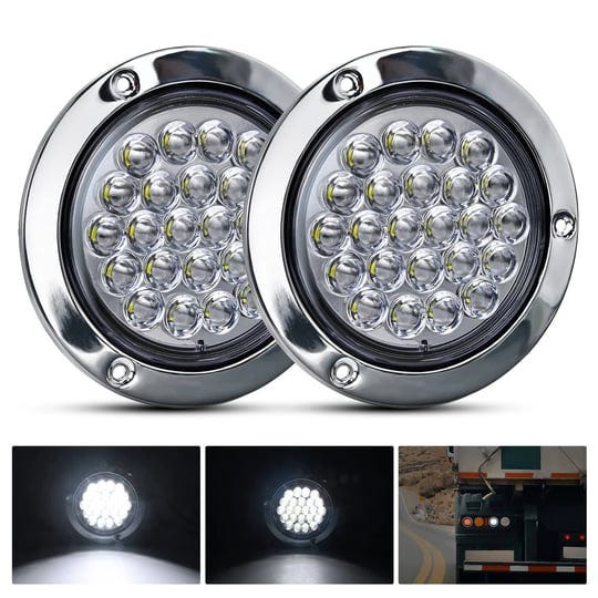 nilight-4-round-trailer-tail-light-2pcs-24led-white-stainless-steel-chrome-bezel-waterproof-backup-r-1