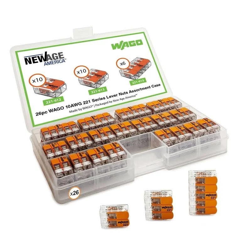 New Age America Wago 221-61x Series Connector Assortment Pack - Compact and Convenient | Image