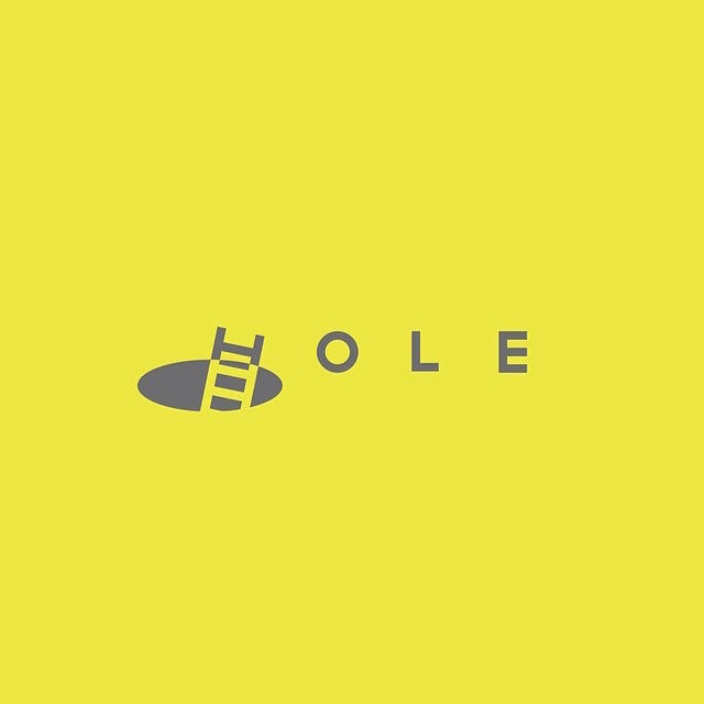 Clever Typographic Logos - Hole