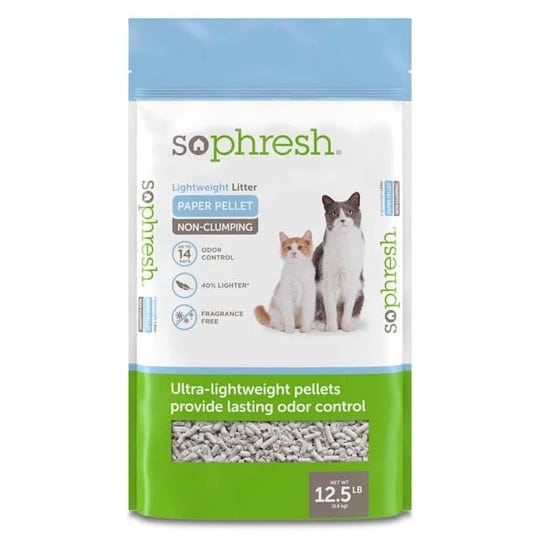 so-phresh-lightweight-paper-pellet-non-clumping-cat-litter-12-5-lbs-1