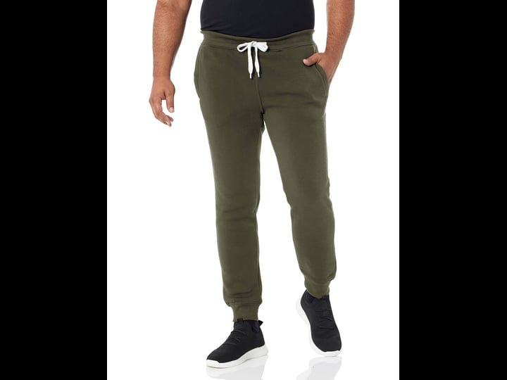 southpole-mens-active-basic-jogger-fleece-pants-olive-olive-size-small-1
