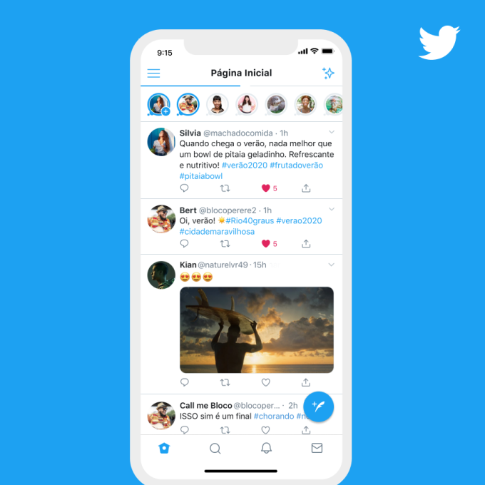 Twitter homepage