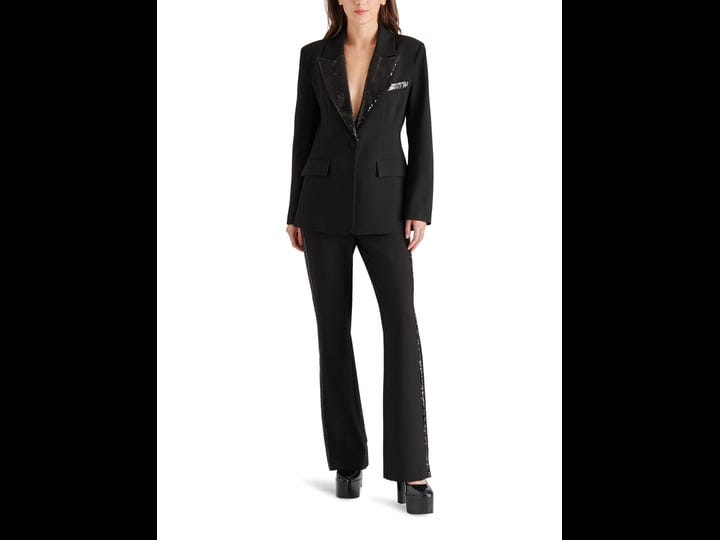 steve-madden-womens-misha-sequin-lapel-suit-blazer-black-size-s-1