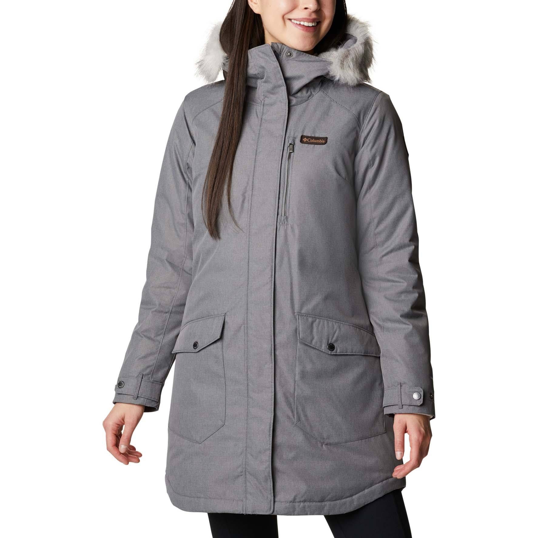 Insulated Long Coat: City Grey for Women | Image