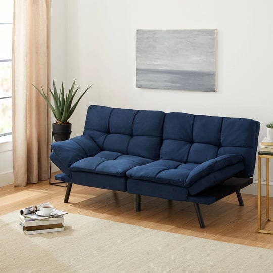 mainstays-memory-foam-futon-blue-faux-suede-size-72-inch-1