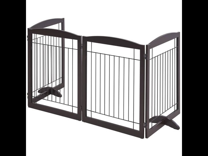 yaheetech-31-5-height-pet-gate-with-wood-and-wire-for-doorway-espresso-1