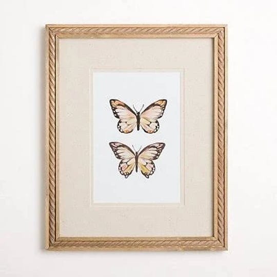 butterflies-knotted-framed-art-print-tan-white-small-wood-kirklands-home-1