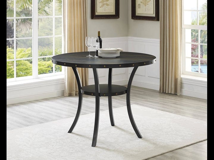 roundhill-furniture-biony-dining-collection-espresso-wood-counter-height-nailhead-round-dining-table-1