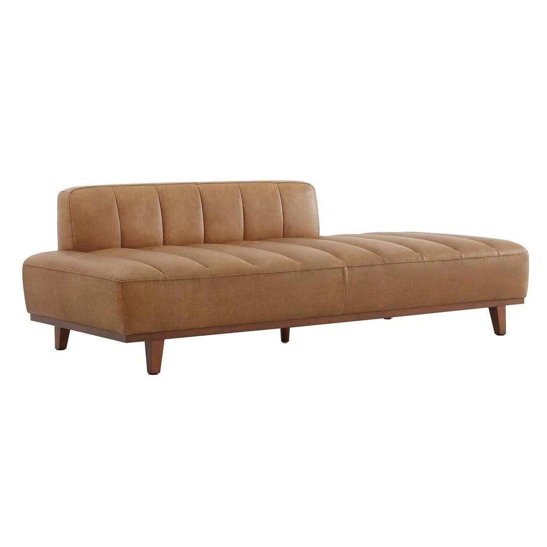 Irmeli Leather Upholstered Chaise Lounge | Image