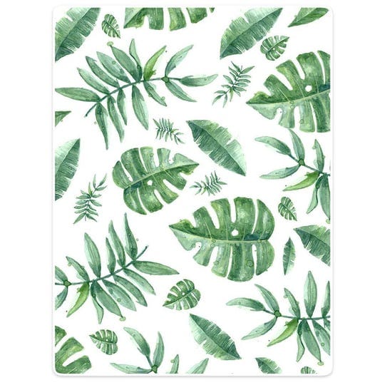 hommomh-50-x-60-blanket-comfort-warmth-soft-cozy-flannel-easy-care-machine-wash-green-leaf-palm-leaf-1