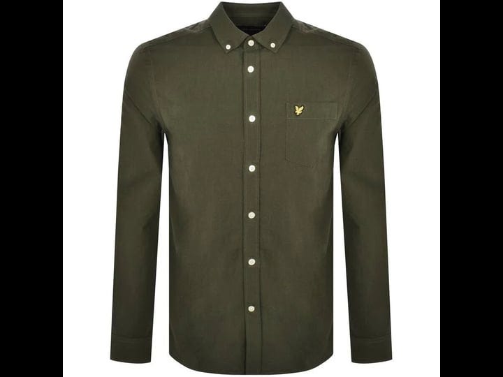 lyle-and-scott-oxford-long-sleeve-shirt-green-1