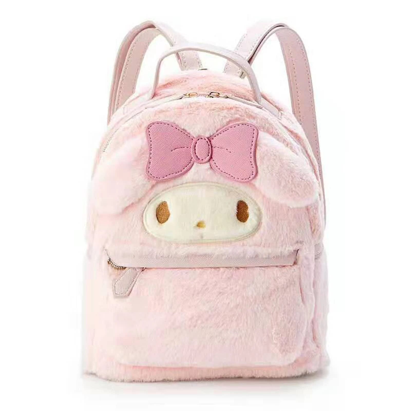 Adorable My Melody Cartoon Plush Backpack for Kids | Image