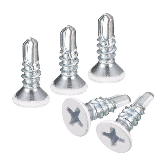 uxcell-white-screws-self-drilling-screws-flat-head-phillips-sheet-metal-screw-wood-to-metal-screws-h-1