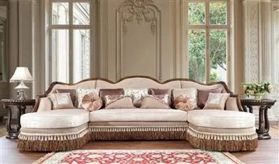 victorian-living-room-double-chaise-sectional-sofa-in-brown-cherry-finish-by-homey-design-hd-91626-1