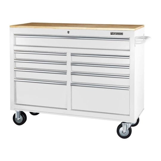 yukon-46-in-9-drawer-mobile-storage-cabinet-with-solid-wood-top-1