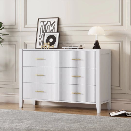 6-drawer-dresser-with-vertical-stripe-white-1