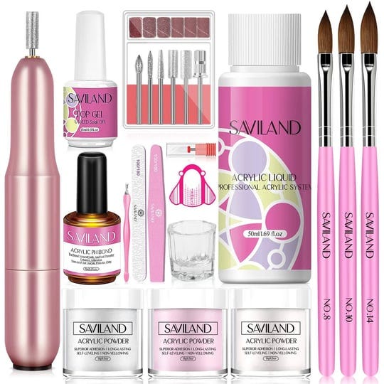 saviland-acrylic-nail-kit-with-drill-clear-white-pink-acrylic-powder-and-liquid-set-acrylic-nail-set-1