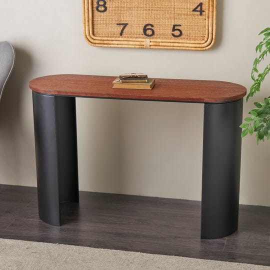 black-metal-curved-support-console-table-with-brown-oval-wood-top-1