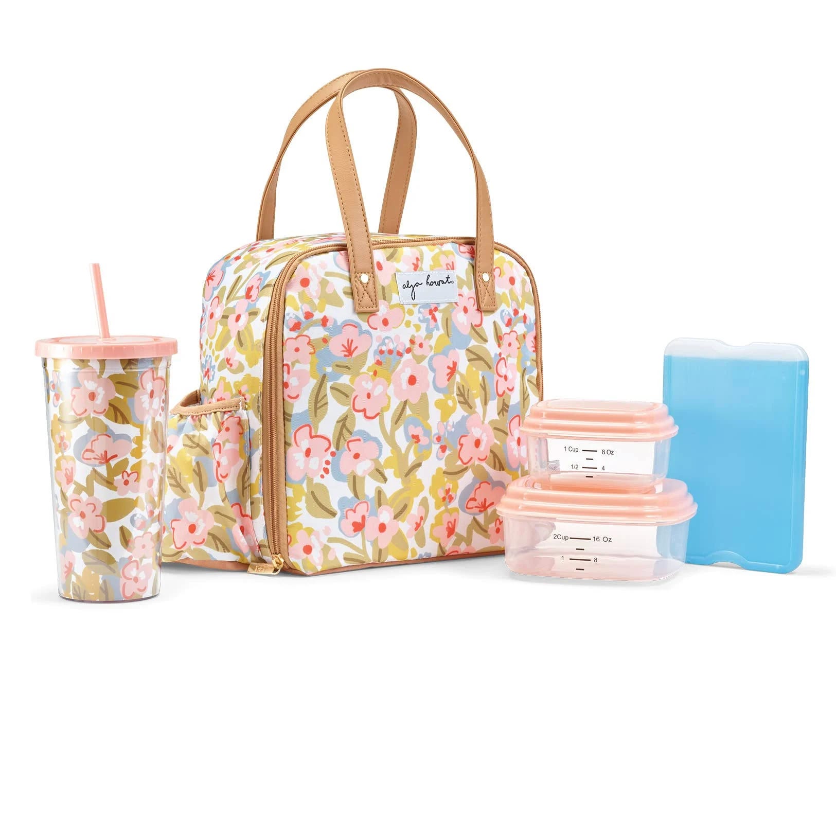 Fit&Fresh Artistic Pastel Flowers Lunch Bag | Image