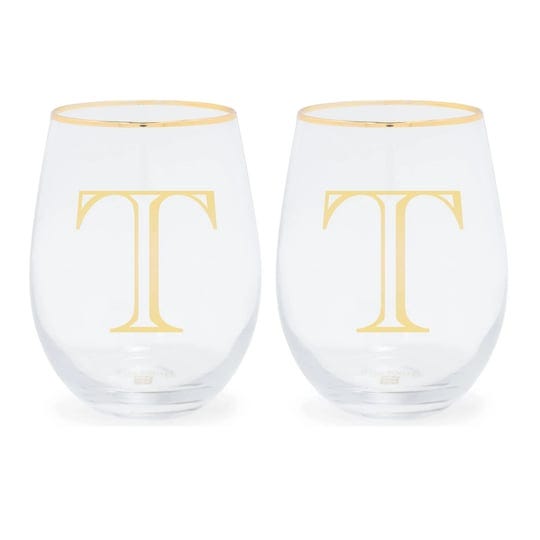 mary-square-monogrammed-t-gold-foil-16-ounce-glass-stemless-wine-glass-set-of-3