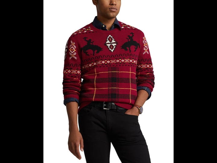 polo-ralph-lauren-mens-western-inspired-fair-isle-sweater-red-combo-size-m-1