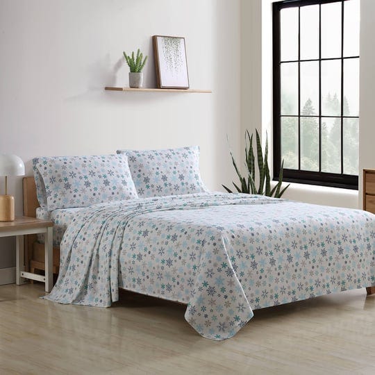 eddie-bauer-tossed-snowflake-flannel-sheet-set-king-cotton-1