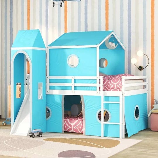 aukfa-low-loft-bed-with-slide-full-size-castle-bed-with-tent-for-kids-blue-1