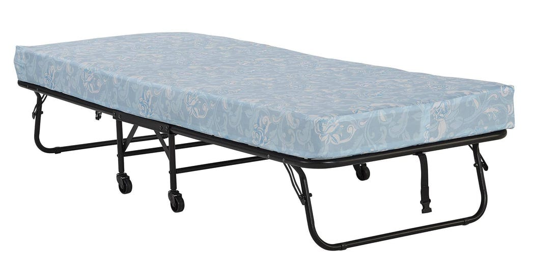 signature-sleep-barry-folding-cot-guest-bed-with-4-inch-mattress-black-1