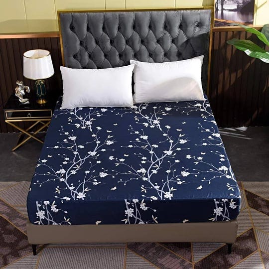 hecnoey-floral-printed-bed-fitted-sheetsdeep-pocket-mattress-cover-sheets-fitted-sheet-only-navy-blu-1