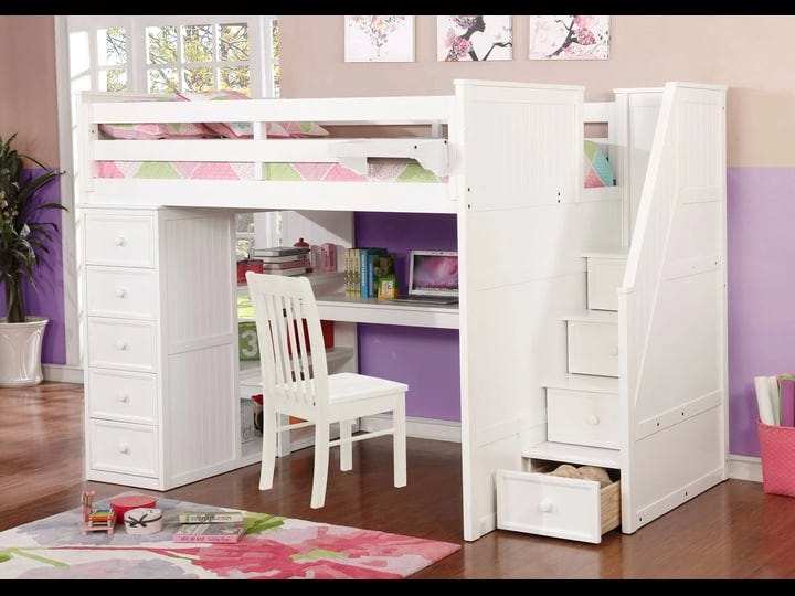 kids-life-versatile-full-size-loft-bed-with-desk-and-stairs-white-no-1