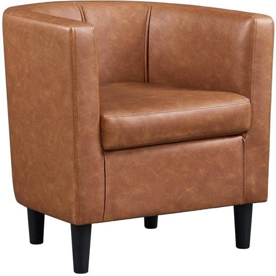 yaheetech-faux-leather-upholstered-accent-chair-barrel-chairs-brown-1