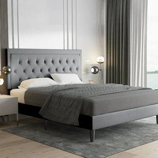allewie-queen-size-bed-frame-upholstered-platform-bed-with-adjustable-headboard-box-spring-not-neede-1
