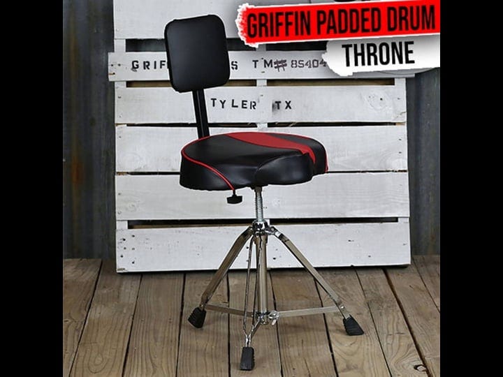 griffin-saddle-drum-throne-backrest-support-biker-seat-padded-music-guitar-stool-chair-1
