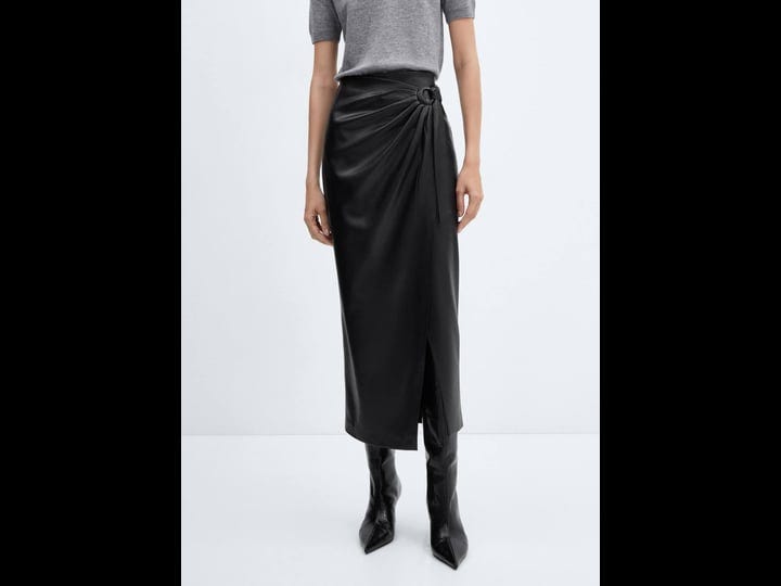 mango-draped-leather-effect-midi-skirt-black-xs-women-1