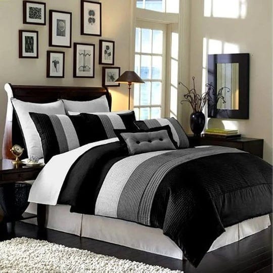 loft-8-piece-luxury-striped-pleated-comforter-set-black-king-1