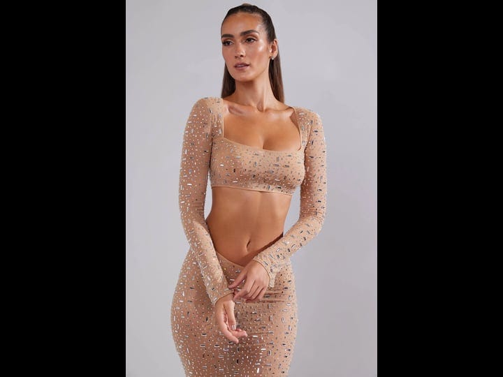 sheer-embellished-long-sleeve-square-neck-crop-top-in-almond-2-1