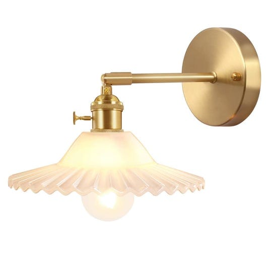 shenmoyl-vintage-wall-sconces-with-white-lotus-glass-lampshade-180-degree-adjustable-brass-sconces-m-1