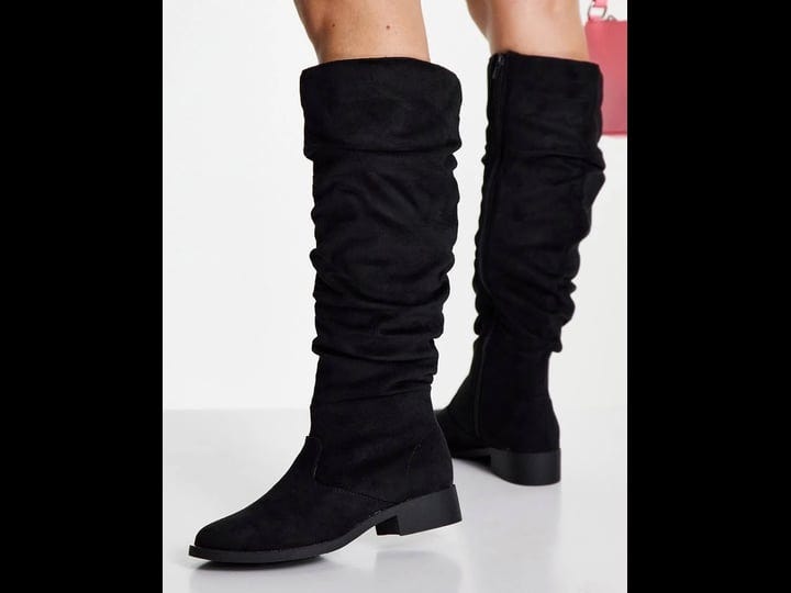 lipsy-slouchy-knee-high-boots-in-black-1
